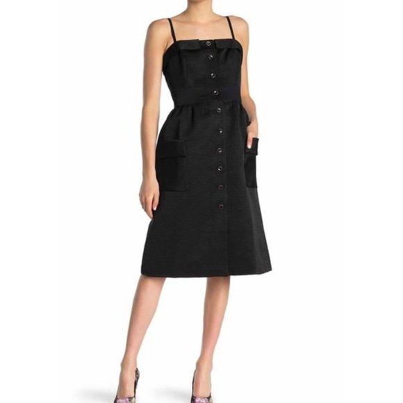 TED BAKER Octovia Button Strap Midi Dress - Picture 8 of 9